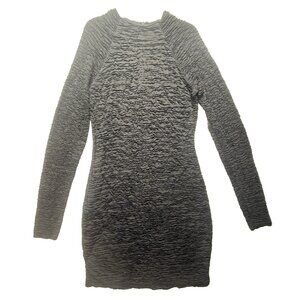 H&M Women's Little Black Dress Long Sleeve Stretch Size M Mini Bodycon Coctail